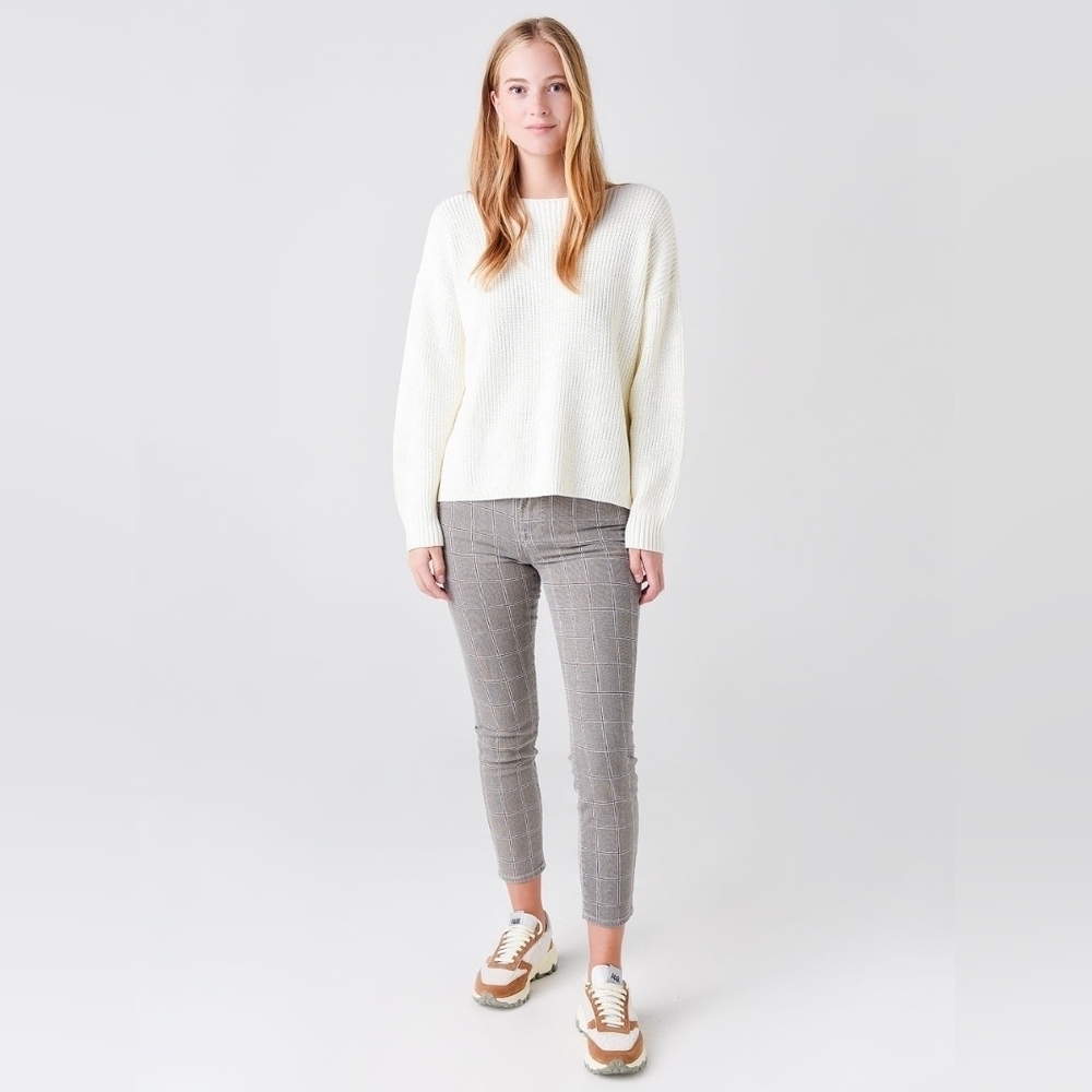 J SOCIETY Women's Cotton Shaker Sweater
